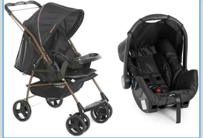 Carrinho e bebê conforto galzerano 