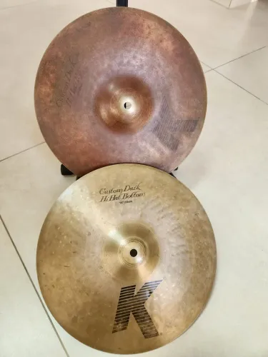 Prato Hihat 13 Zildjian K Dark Custom (ñ sabian paiste istanbul bosphorus heartbeat diril)