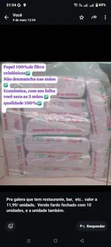 Fardo papel toalha , de 12,99  por 10,00 a unidade , o fardo vai com 10 unidades,