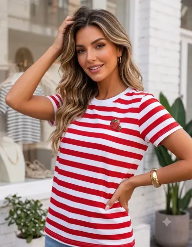 T-Shirt Feminina Premium - Algodão e Detalhes Exclusivos
