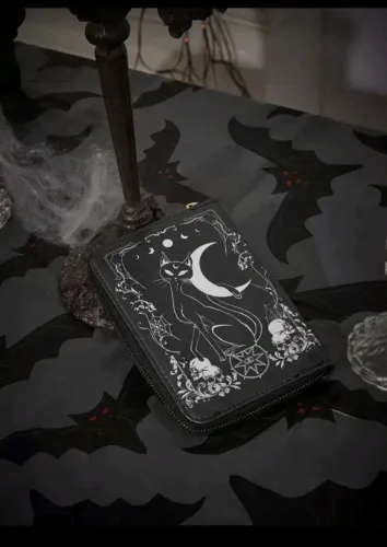 Carteira Gato Preto estilo Gótico - Luna Dark Moon