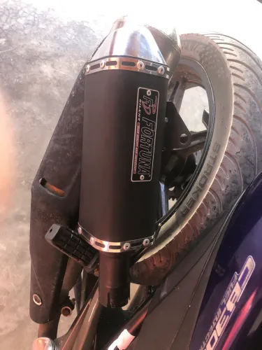 Escapamento F1 Mini Tri Preto Fortuna, Semi Nova!