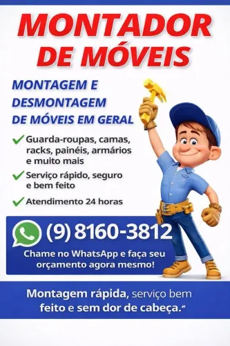 Montador de Móveis / Desmontagem & montagem ( Armador disponível )
