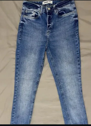 Calça Jeans Skinny Canal 36 Cintura Alta Clara Dia a Dia