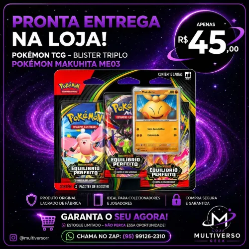 Blister Triplo Pokemon Makuhita ME03.