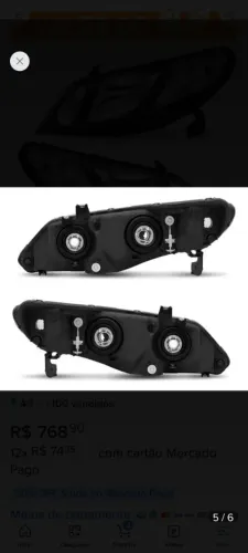 Kit farol Honda Civic 2007a 2010