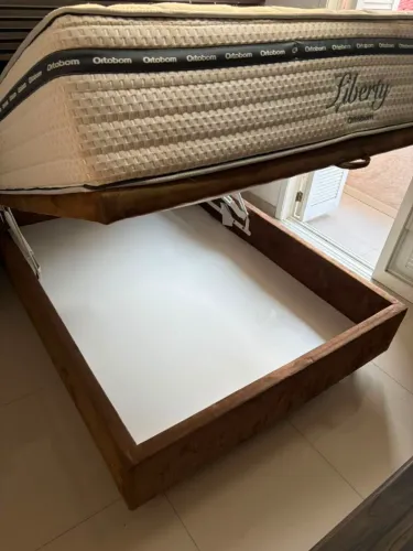 Cama box bau casal