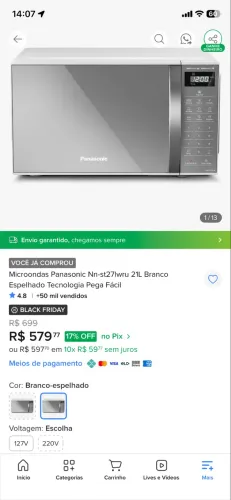 Microondas Panasonic