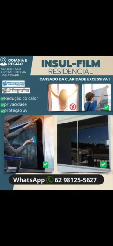 INSULFILM . INSULFILME RESIDENCIAL- para janelas e portas residenciais 