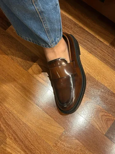 Sapato mocassim Zara em couro legítimo 38/39