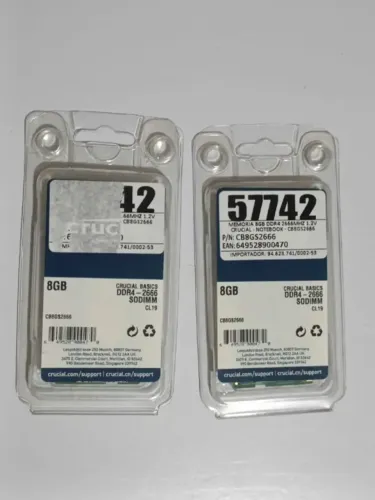 Memória RAM 16GB (2x8GB) DDR4 2666MHz Notebook - Semi Nova