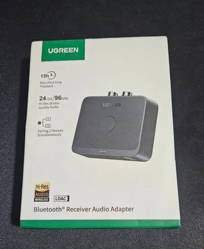 Receptor Bluetooth 6.0 Ugreen Ldac Hi-res Bateria 15h - Novo Lacrado