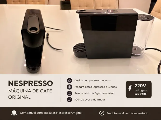 NESPRESSO INISSIA D40 PRETA 220V - CAFETEIRA ORIGINAL