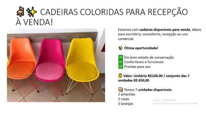Cadeiras coloridas