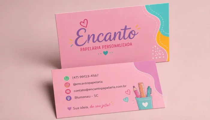 CARTÃO DE VISITAS PERSONALIZADOS FRENTE E VERSO *