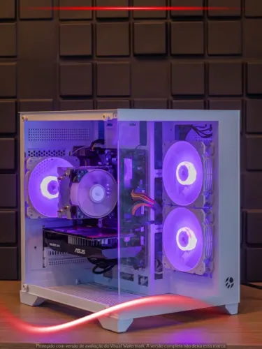 Computador Gamer Ryzen 5 2600, GTX 1650 4GB, 16GB, SSD 240GB, Fonte 500W, RGB