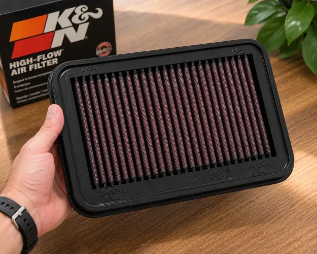 Filtro de Ar Esportivo K&N Original para Toyota Corolla 1.8 e 2.0 (2008 a 2019)