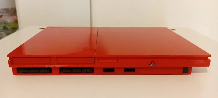 CONSOLE PS2 SLIM VERMELHO COM OPL SEM CX