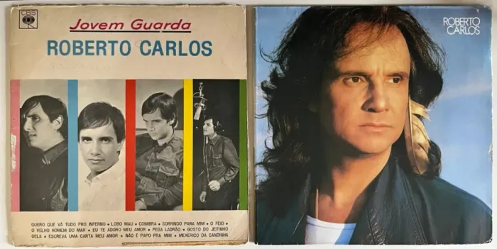 02 (dois) LP s VINIL Roberto Carlos - Jovem Guarda e 1989