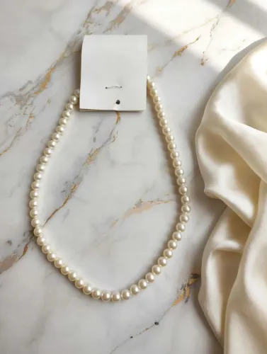 Colar de pérolas grande Zara novo