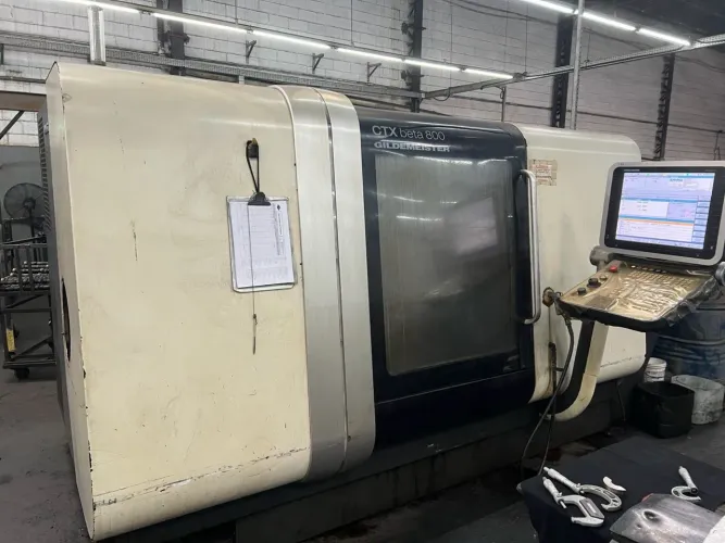 Centro de Torneamento Cnc DMG ctx 800 com acionada
