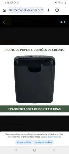 Fragmentadora de papel e cartão 