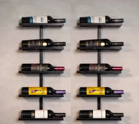 Suporte decorativo para vinhos e bebidas em geral