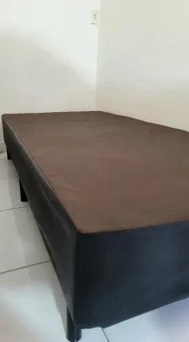 Base Box / Sommier Cama Solteiro Ortobom Cori Black (Marrom/Preto)
