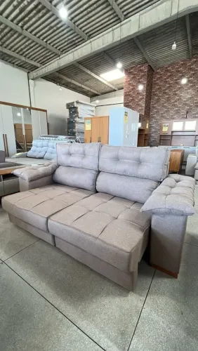 Sofá Retrátil e Reclinável 2.20m à pronta entrega 