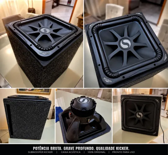 PAR de Subwoofer Kicker Solo-Baric S15L5 de 15 - 750 RMS - 1500 W - IMPORTADO