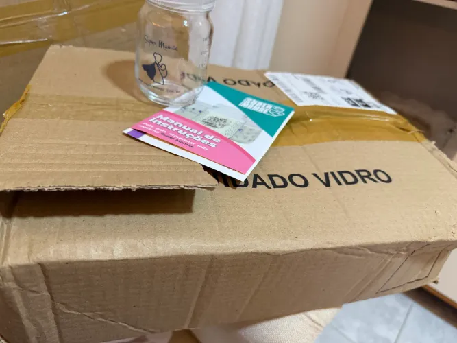 Pote de vidro para armazena leite 