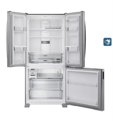 Refrigerador French Door Brastemp de 03 Portas Frost Free com 559 Litros Inox - BRO85MK