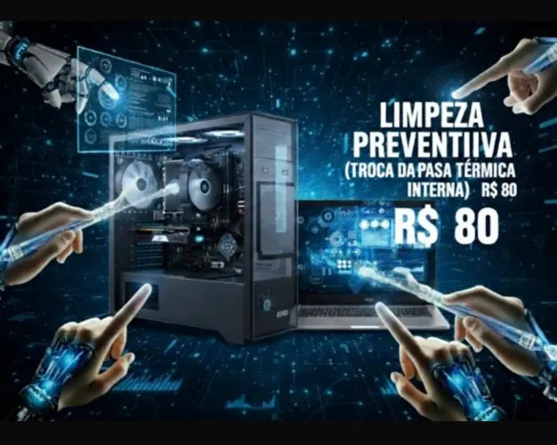 Manutenção em computadores e notebooks  Venda de computadores , limpeza e formatação. 