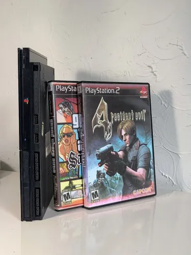 ? CONSOLE PS2 SEM CONTROLE + JOGOS