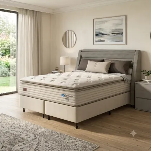 CONJUNTO CAMA COLCHÃO QUEEN PROEL GUARDA COSTAS - PAGUE NA ENTREGA EM ATÉ 12X SEM JUROS