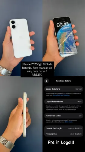 Vendo Iphone 17 256gb novo!