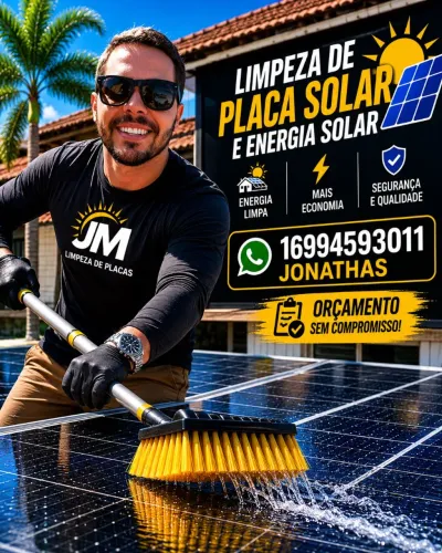 Limpeza de placas Solares