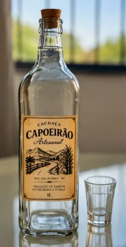 Garrafa quadrada de vidro 1 L