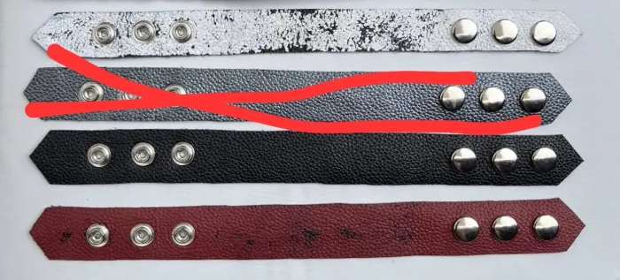 Pulseira sczosix em couro