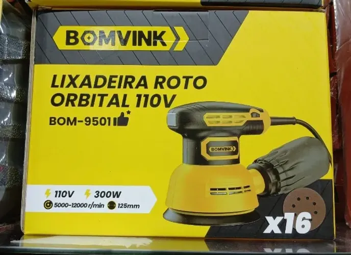 Lixadeira Roto Orbital Cor Amarelo Profissiona BOM-9501