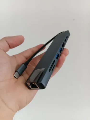 Hub Adaptador USB Tipo C - COM HDMI 4K E REDE RJ45