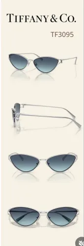 Óculos Tiffany TF3095 prata lente azul