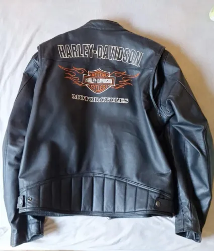 Jaqueta motociclista couro pesado com proteções Harley Davidson