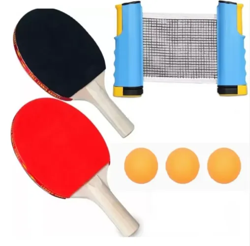 Kit ping pong. 1 rede 3 bolinhas e par raquete. Entrega grátis