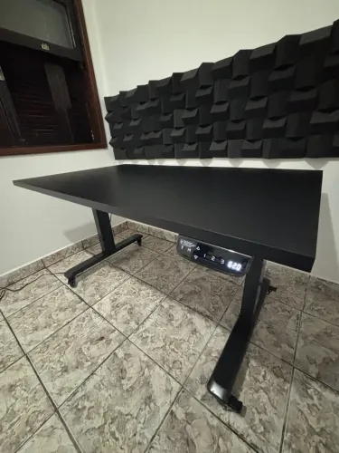 Slikdesk High Elétrica 135x80 + Rodízios | 2 Motores | Touch
