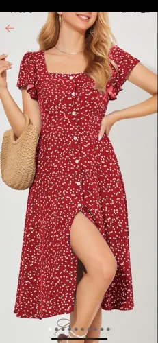 Vestido M vermelho de coração