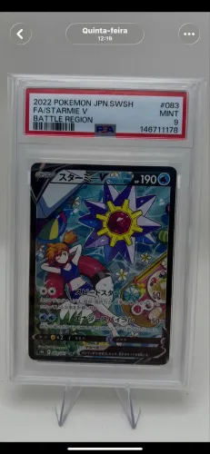 Carta Pokémon Starmie V Full Art CSR Japonesa PSA 9