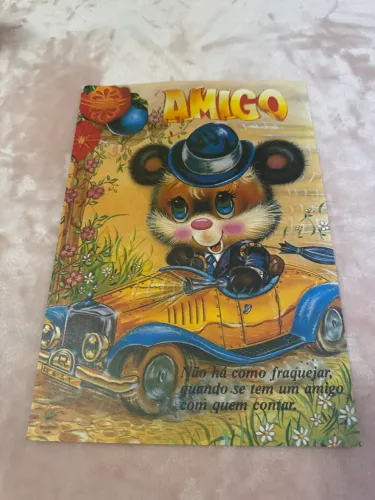 Papel de carta grande A4 AMIGO raro da década de 80