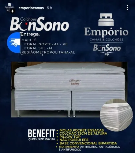 Cama queen size benefit molas pocket ensacadas itens novos de fabrica pronta entrega