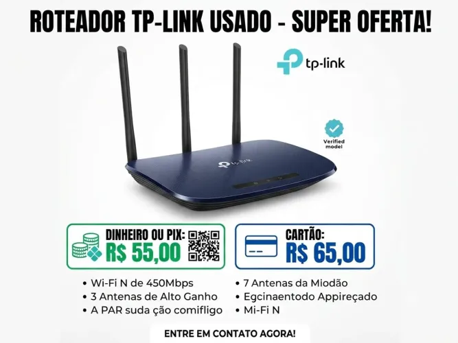 Roteador tplink 450 Mbps